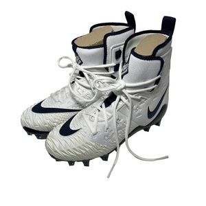 Nike Force Savage Elite White & Black High Lace Up Football Cleats- 6557063